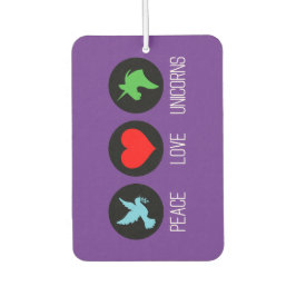 Peace love and unicorns autolufterfrischer