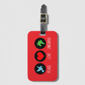 Peace love and unicorns gepäckanhänger (Vorderseite Vertikal)