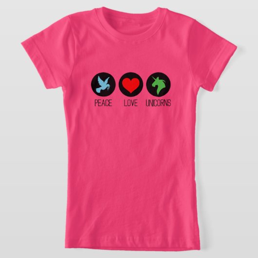 Peace love and unicorns T-Shirt (Ablage )