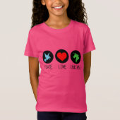 Peace love and unicorns T-Shirt (Vorderseite)