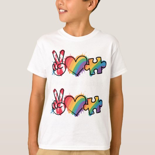Peace.Love.Autism T-Shirt (Vorderseite)