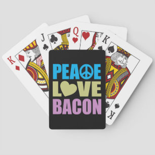 Peace Love Bacon Spielkarten