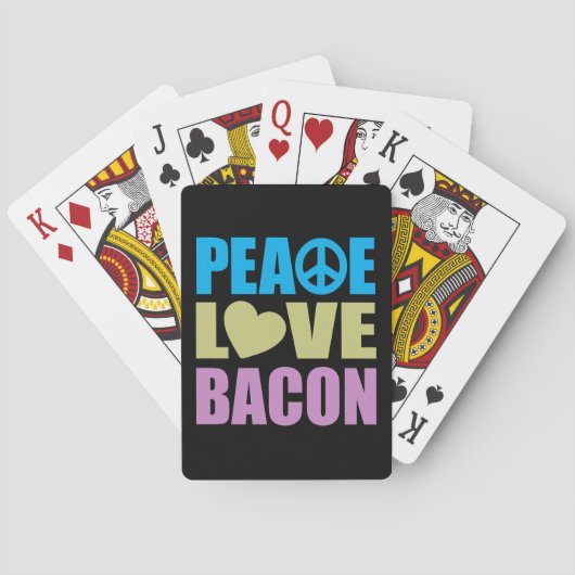 Peace Love Bacon Spielkarten (Rückseite)