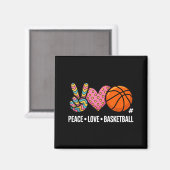 Peace Love Basball 1 Magnet (Vorderseite/Rückseite)