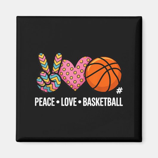 Peace Love Basball 1 Magnet (Vorne)