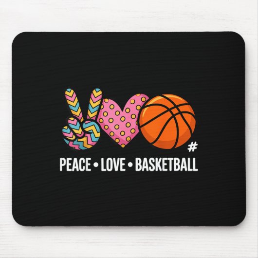 Peace Love Basball 1 Mousepad (Vorne)