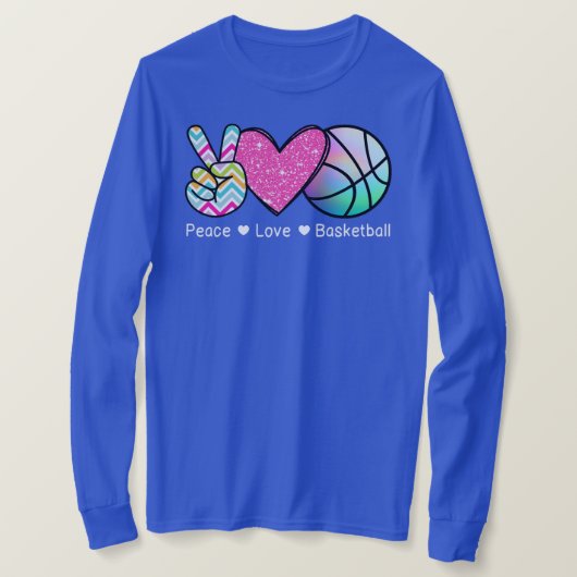 Peace Love Basketball T-Shirt (Design vorne)