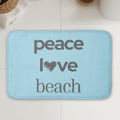 Peace Love Beach Blue Coastal Life Bathroom Decor Badematte