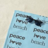 Peace Love Beach - Coastal Blue Ocean Life Pool Strandtuch (Beispiel)