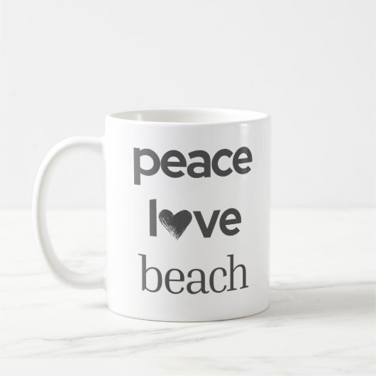 Peace Love Beach -Coastal Life- Sun Sea Lover Tea Kaffeetasse (Links)
