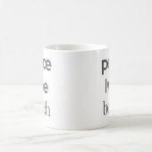 Peace Love Beach Graphic | Coastal Nautical Life Kaffeetasse (Mittel)