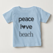 Peace Love Beach - Sun Fun Motivational Graphic Baby T-shirt (Vorderseite)