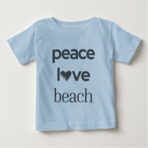 Peace Love Beach - Sun Fun Motivational Graphic