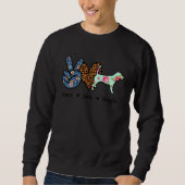 Peace Love Beagle Dog Leopard Sweatshirt (Vorderseite)