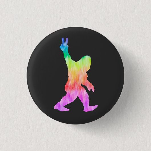 Peace Love Bigfoot Button (Vorderseite)