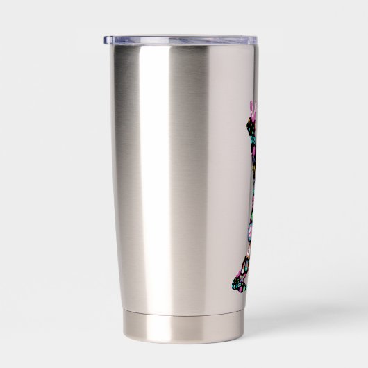 Peace Love Bigfoot Hippie Funny Bigfoot Lover Thermobecher (Rechts)