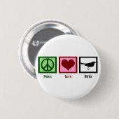 Peace Love Birds Button (Vorne & Hinten)