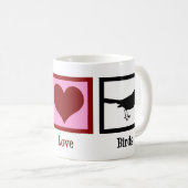 Peace Love Birds Kaffeetasse (VorderseiteRechts)