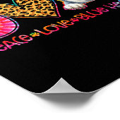 Peace Love Blue Heeler Tie Dye Dog Lover Poster (Ecke)