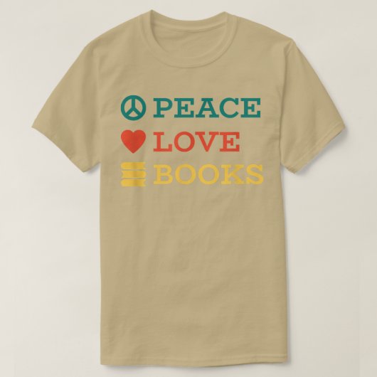 Peace Love Books843 T-Shirt (Design vorne)