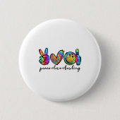 Peace Love Bowling Tie Dye Funny Bowling Lovers  Button (Vorderseite)