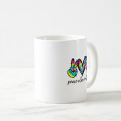 Peace Love Bowling Tie Dye Funny Bowling Lovers  Kaffeetasse (VorderseiteRechts)