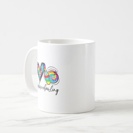 Peace Love Bowling Tie Dye Funny Bowling Lovers  Kaffeetasse (Vorderseite Links)