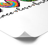 Peace Love Bowling Tie Dye Funny Bowling Lovers Poster (Ecke)
