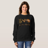 Peace Love Brown Sugar Leopard Hand Heart And Lips Sweatshirt (Vorne ganz)