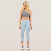 Peace Love Butterflies - Graphic Blue Activewear Capri Leggings (Vorderseite)