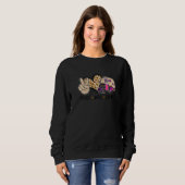 Peace Love Camp Camping Wohnwagen Sweatshirt (Vorne ganz)