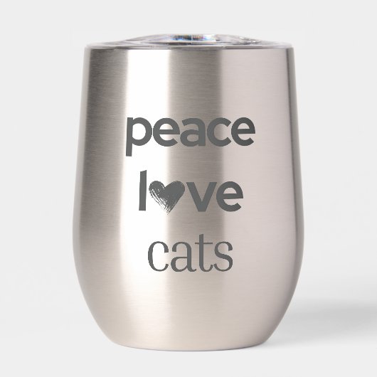 Peace Love Cats Cat Mom Lover Modern Motivational (Vorderseite)