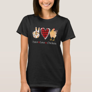 Peace Love Chickens - Hühnerliebhaber T-Shirt