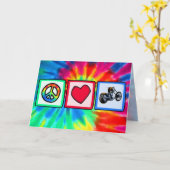 Peace, Love, Choppers Karte (Gelbe Blume)