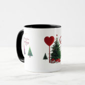 Peace Love Christmas Combo Mug – Vibrant Holiday Tasse (Vorderseite Links)