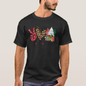 Peace Love Christmas Merry Christmas Happy Xmas T-Shirt (Vorderseite)