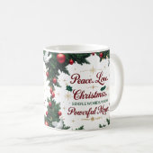 Peace Love Christmas Two-Tone Mug Kaffeetasse (VorderseiteRechts)