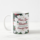 Peace Love Christmas Two-Tone Mug Kaffeetasse (Links)