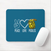 Peace Love Ckles Retro Jar Of Sliced Ckles Funny F Mousepad (Mit Mouse)