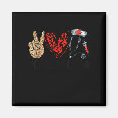 Peace Love Cma Certified Medical Istant Stethoscop Magnet (Vorne)