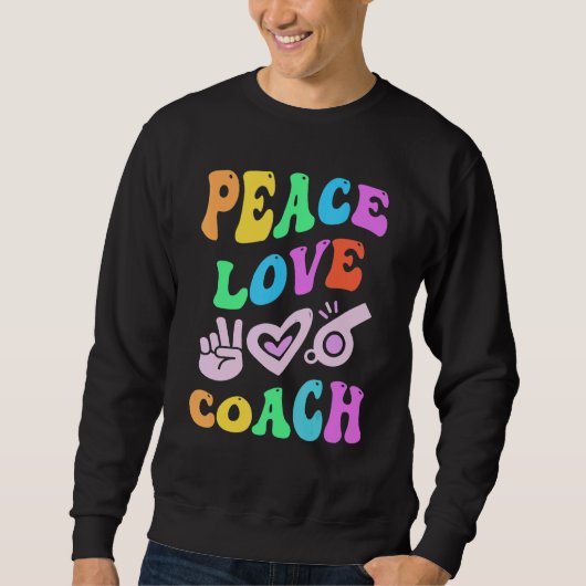 PEACE LOVE COACH Retro Trainer Groovy Back To Scho Sweatshirt (Vorderseite)
