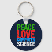 Peace Love Computer Science Schlüsselanhänger (Rückseite)