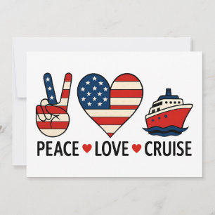 Peace Love Cruise USA Urlaubsstimmung Einladung