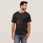 Peace Love Cupid Cute Red Plaid Valentine's Day Co T-Shirt (Vorne ganz)