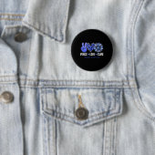 Peace Love Cure Ataxia Awareness Month Blue Sunflo Button (Beispiel)