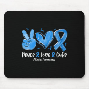 Peace Love Cure Blaues Band Ataxie-Bewusstsein Mousepad