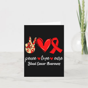 Peace Love Cure Blood Cancer Karte