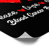 Peace Love Cure Blood Cancer Poster (Ecke)