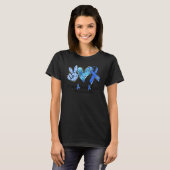 Peace Love Cure Blue Ribbon Dyspraxia Awareness  1 T-Shirt (Vorne ganz)