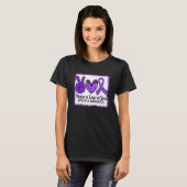 Peace Love Cure Epilepsy Awareness Warrior Survior T-Shirt (Vorne ganz)